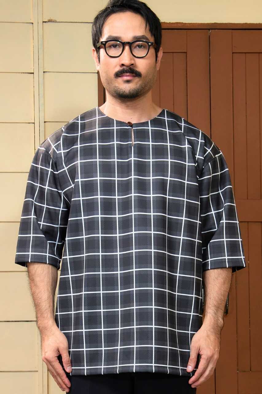 Kurta Arjuna in Luxe Black